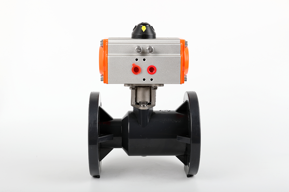 资源气动法兰一体球阀